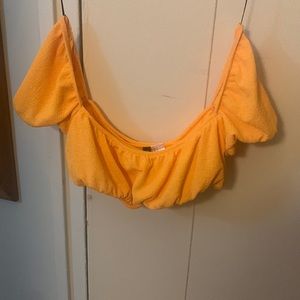 Orange crop top. Size medium
